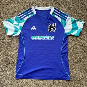 Seattle Sounders FC Alternate Jersey Adidas Aeroready Men’s M Regular Fit Whale